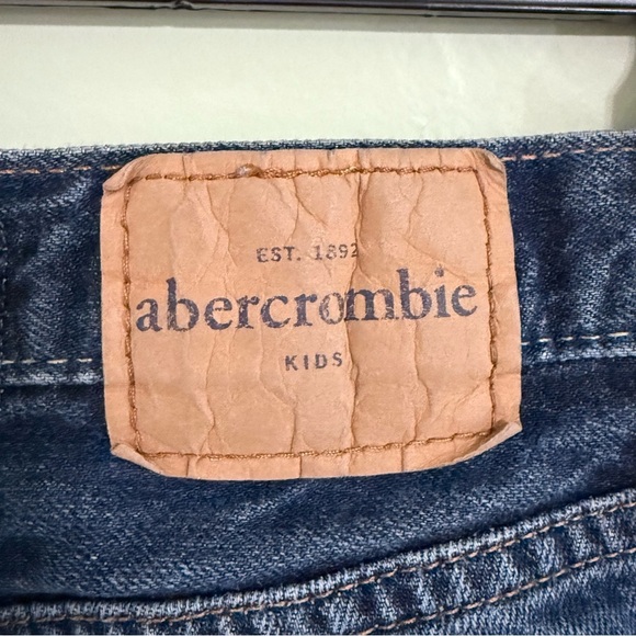 Abercrombie & Fitch boys blue jean boys size 12 slim  button fly prewashed - Picture 6 of 9